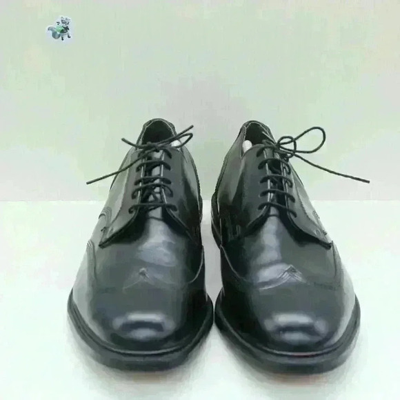 Vintage Imperial Executive Men's Black Leather Wingtip Union Made Shoes Size US - Picture 5 of 10